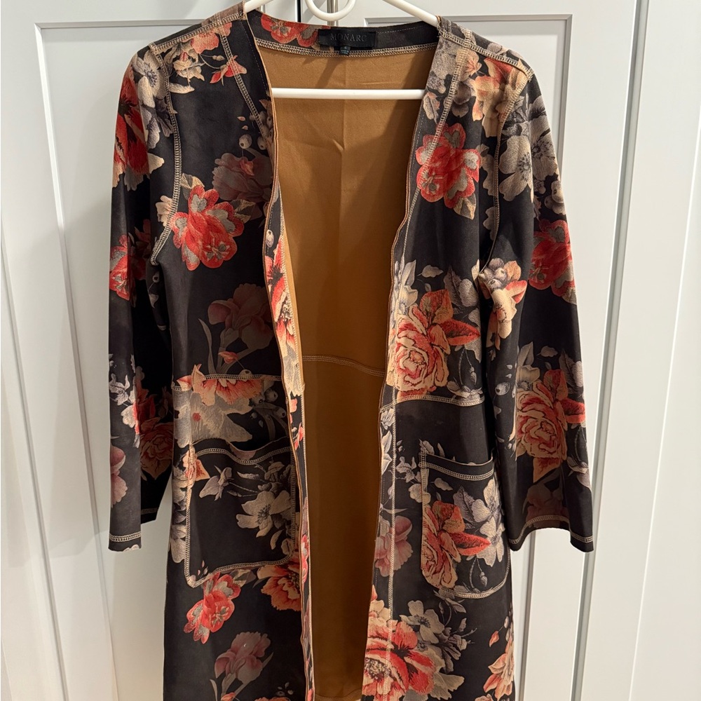 Anthropologie Monarc Floral Trench